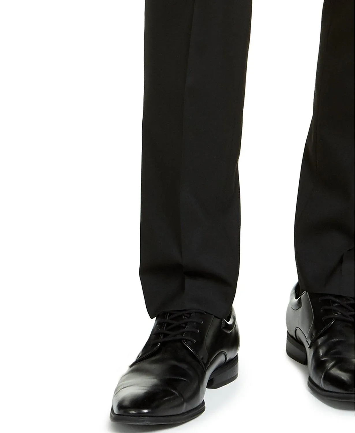 Alfani Mens Slim fit Dress Pants 33 / 30 Black Solid Stretch