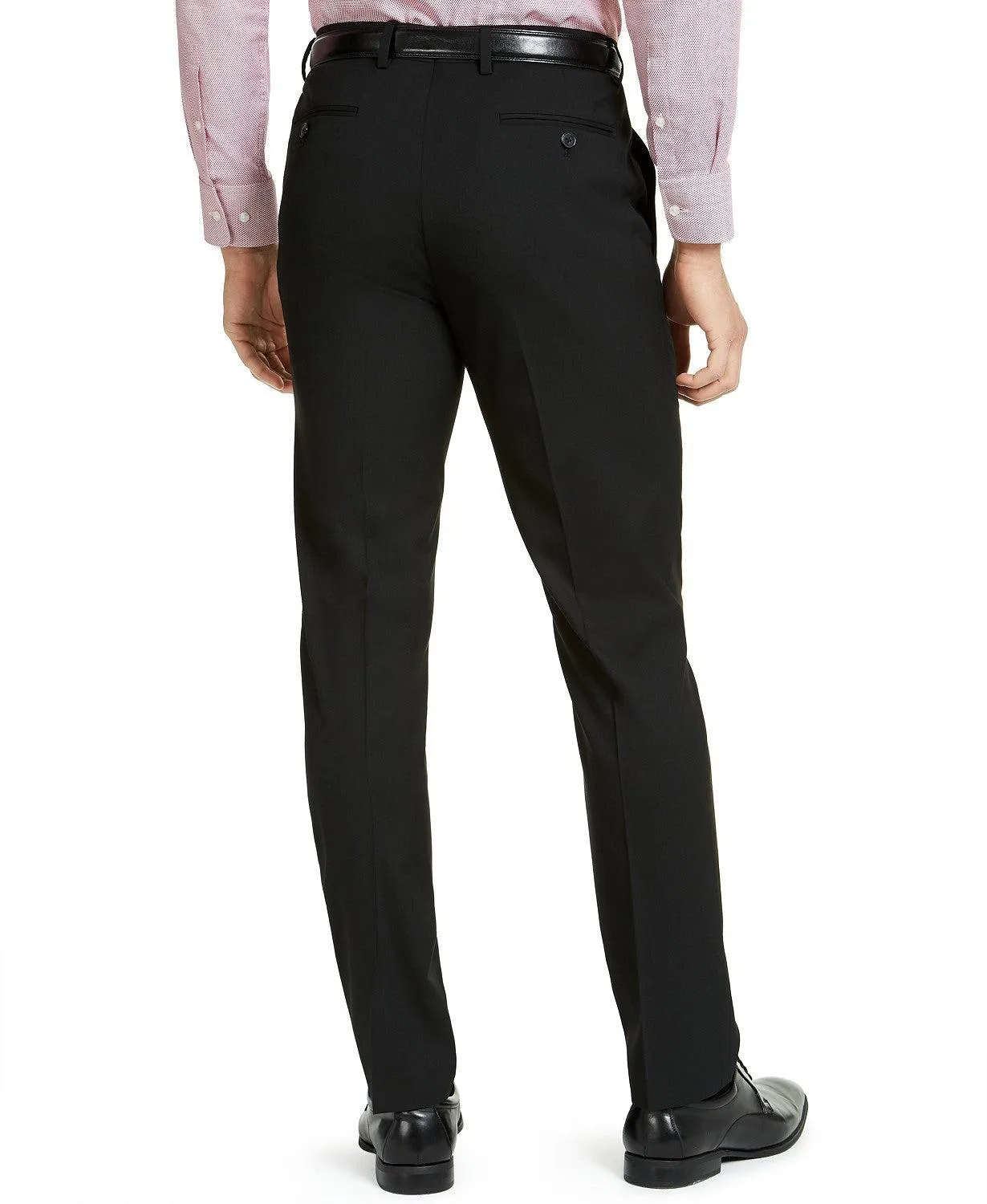 Alfani Mens Slim fit Dress Pants 33 / 30 Black Solid Stretch