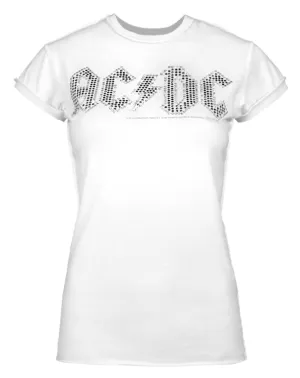 Amplified Clothing AC/DC Womens Grey Short Sleeved T-Shirt