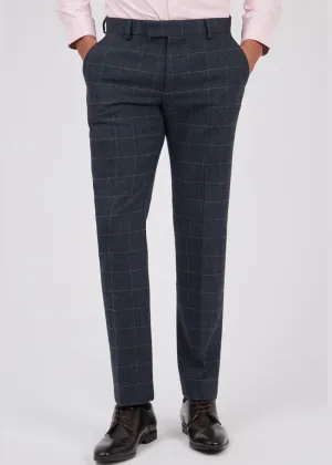 Antique Rogue Heren Dax Herringbone Trousers Teal