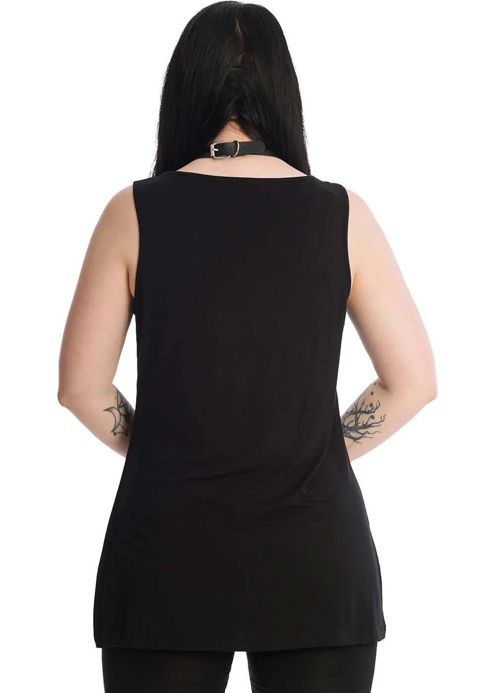 Banned Ishtar Skeleton Rose T-Shirt Black