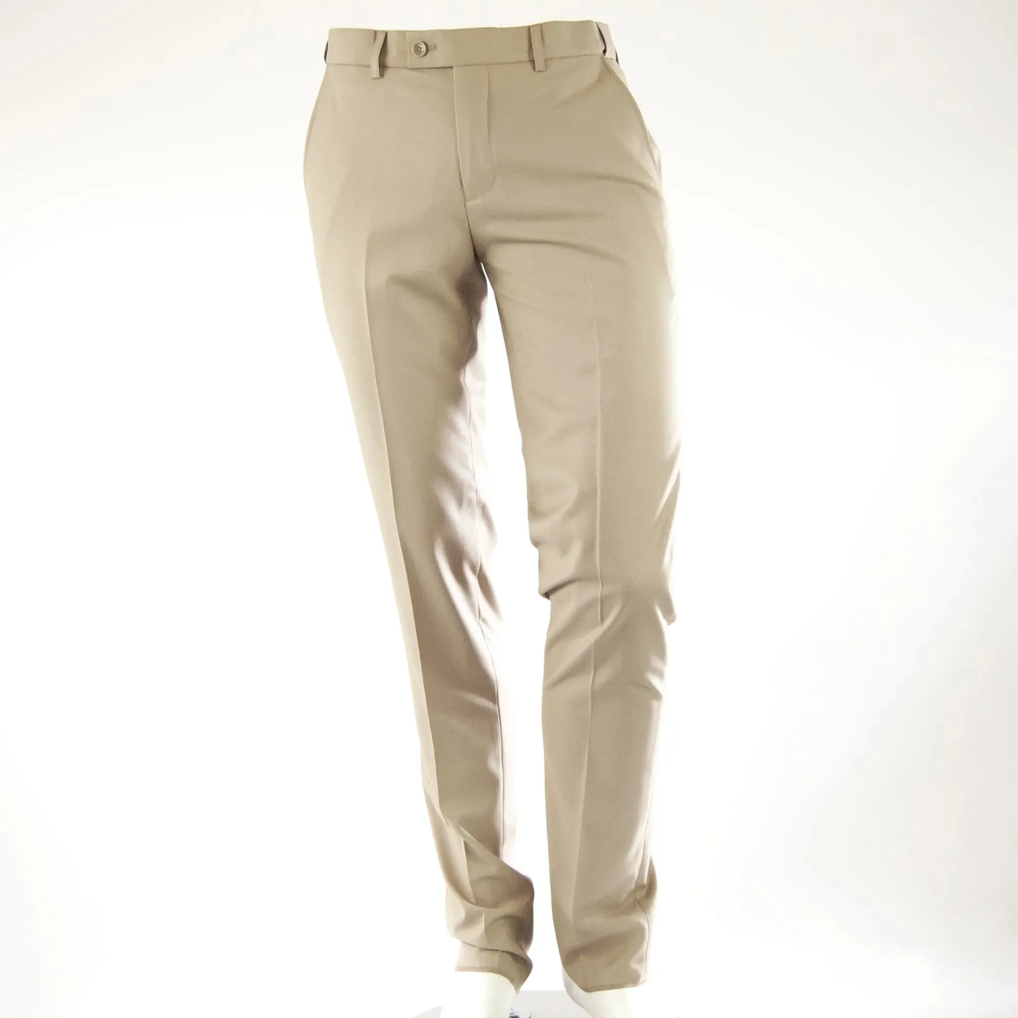 Beige Regular-Fit Pants