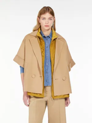beige short wool coat
