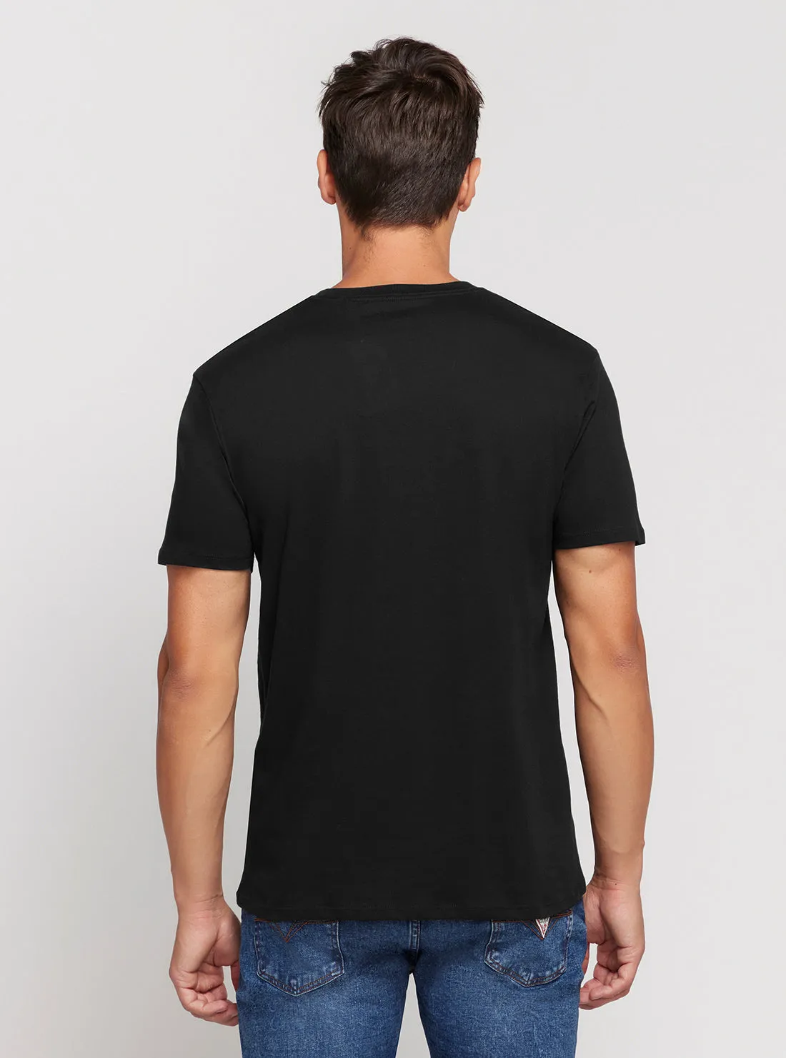 Black Short Sleeve Gold Crest T-Shirt