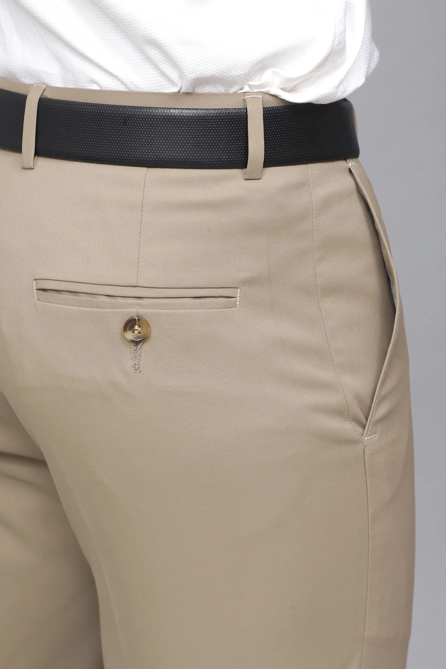 Bluebird Men's Refined Light Latte Business Formal Trousers