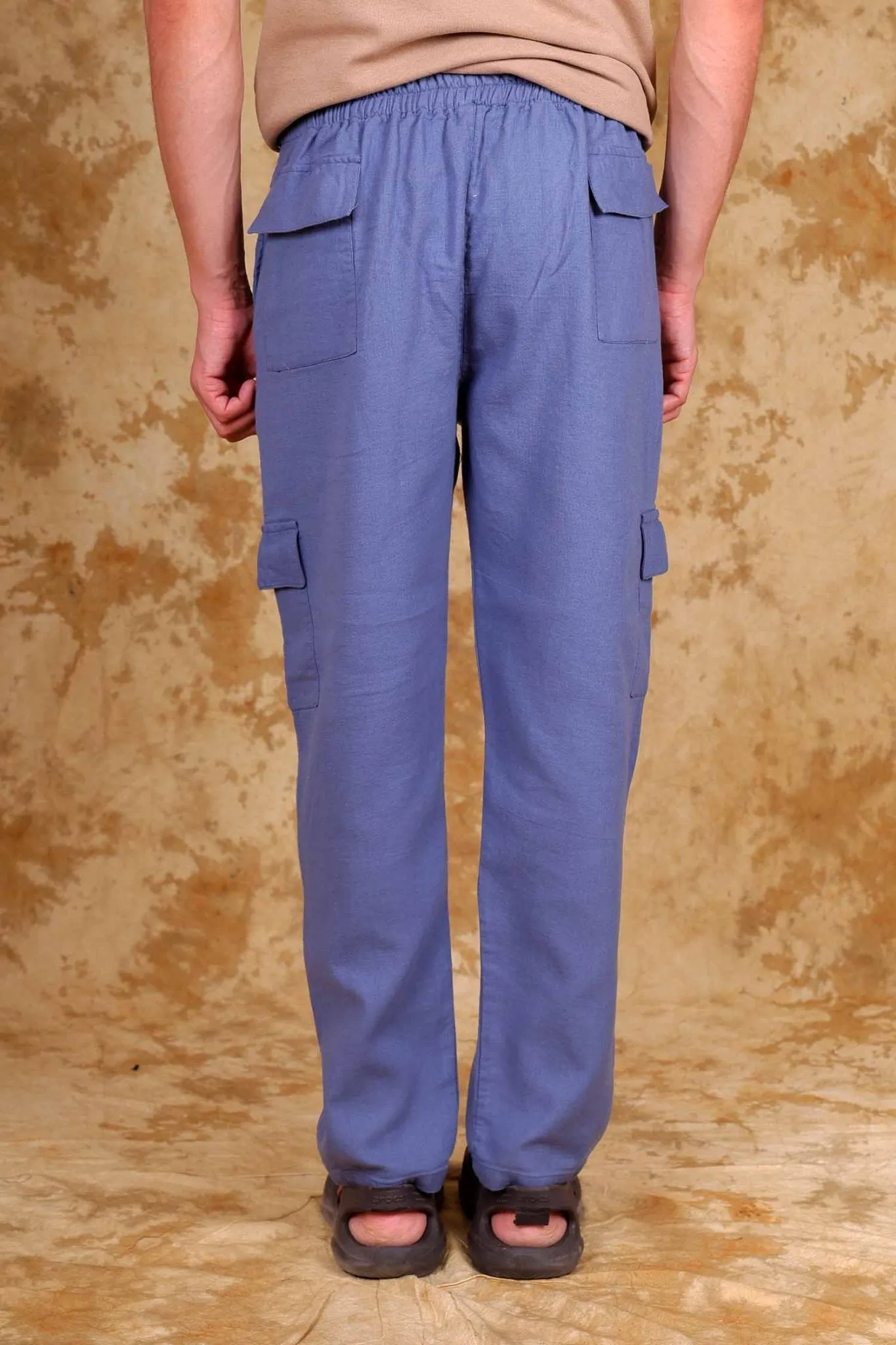 Bluebird Men's Slim Fit Cotton Cargo Pant Blue