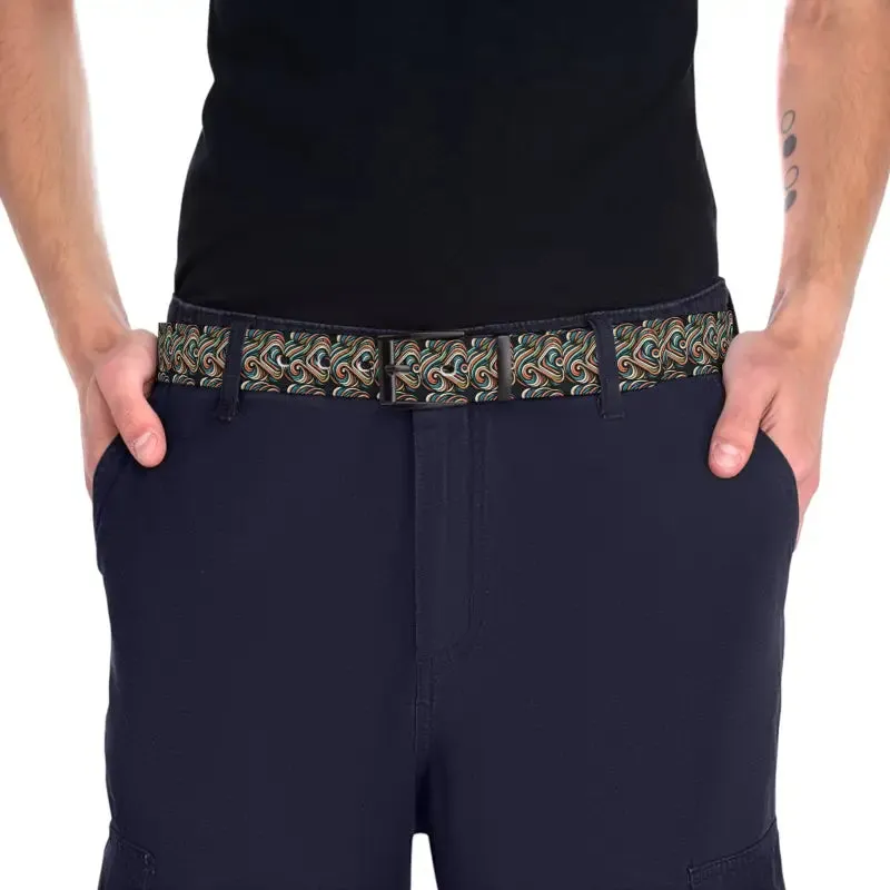 C4 Belt Versatile Buckle Options Leaves Pattern