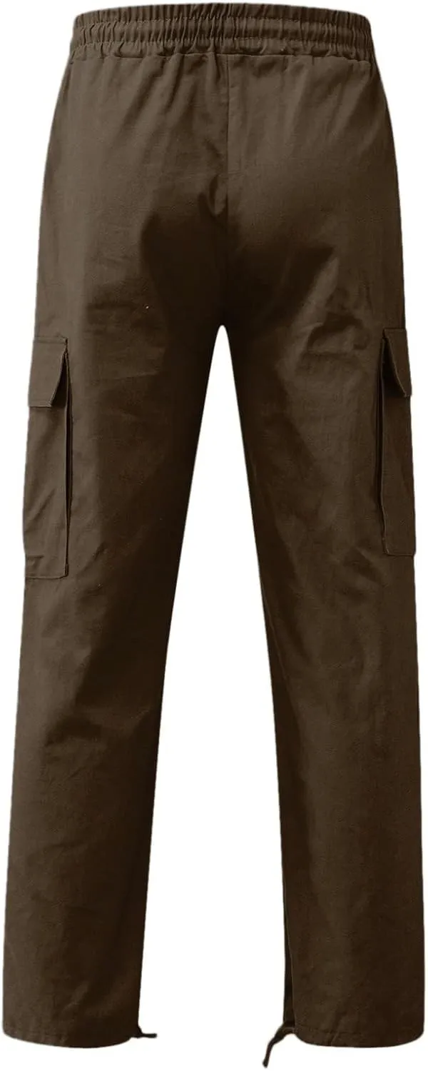 Cargo Trousers for Men Pants Hip Hop Letter Printed Street Hip Hop Jogging Sweatpants Casual Elastic Waist Trousers