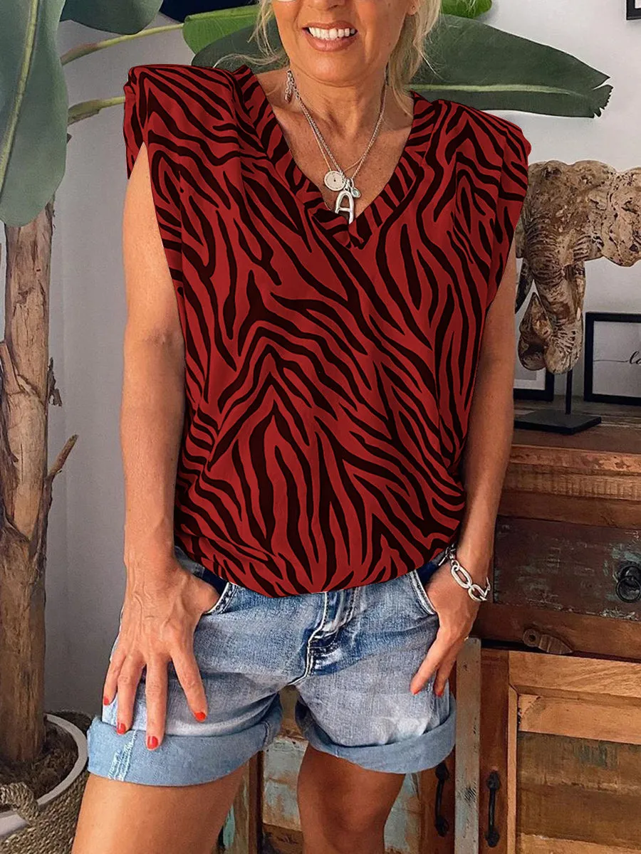 Casual Zebra Print T-Shirt