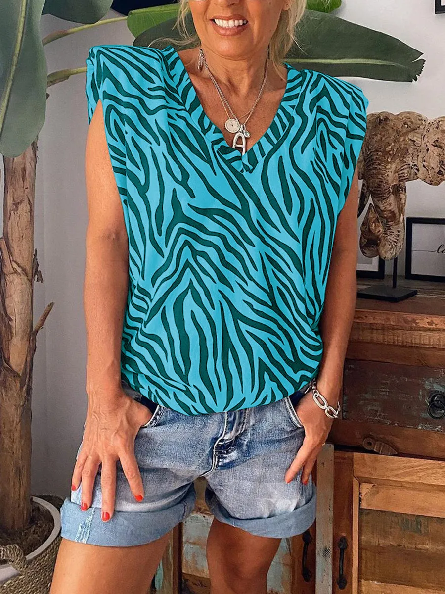 Casual Zebra Print T-Shirt