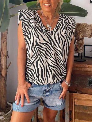 Casual Zebra Print T-Shirt