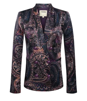 Colin Blazer in Plum Multi Boute Paisley