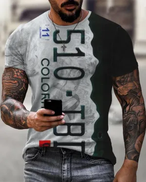 Colorado License Plate Print Casual T-Shirt