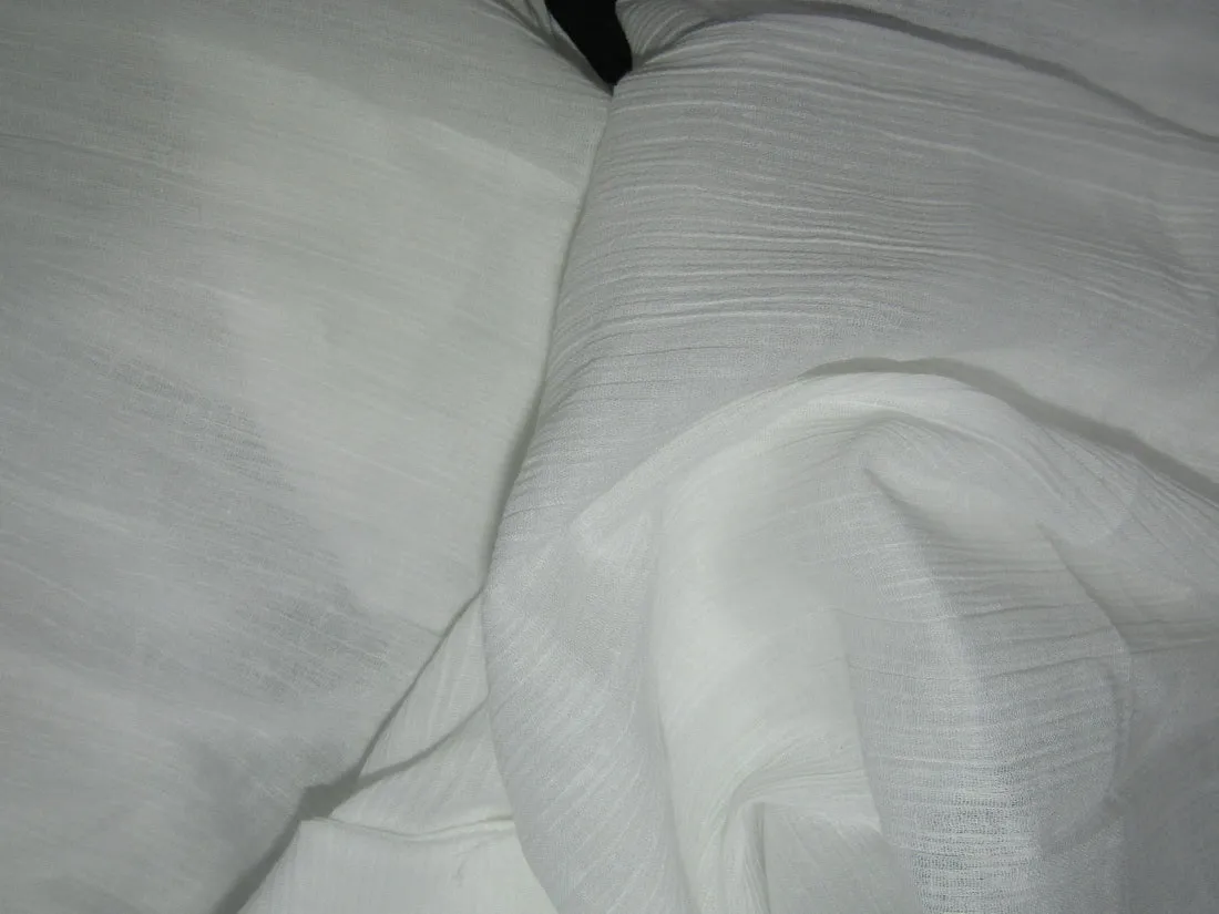 Cotton crush crepe ivory color fabric 40" wide [12760]