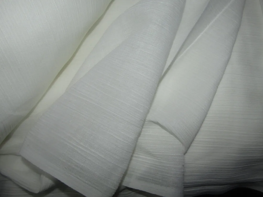 Cotton crush crepe ivory color fabric 40" wide [12760]
