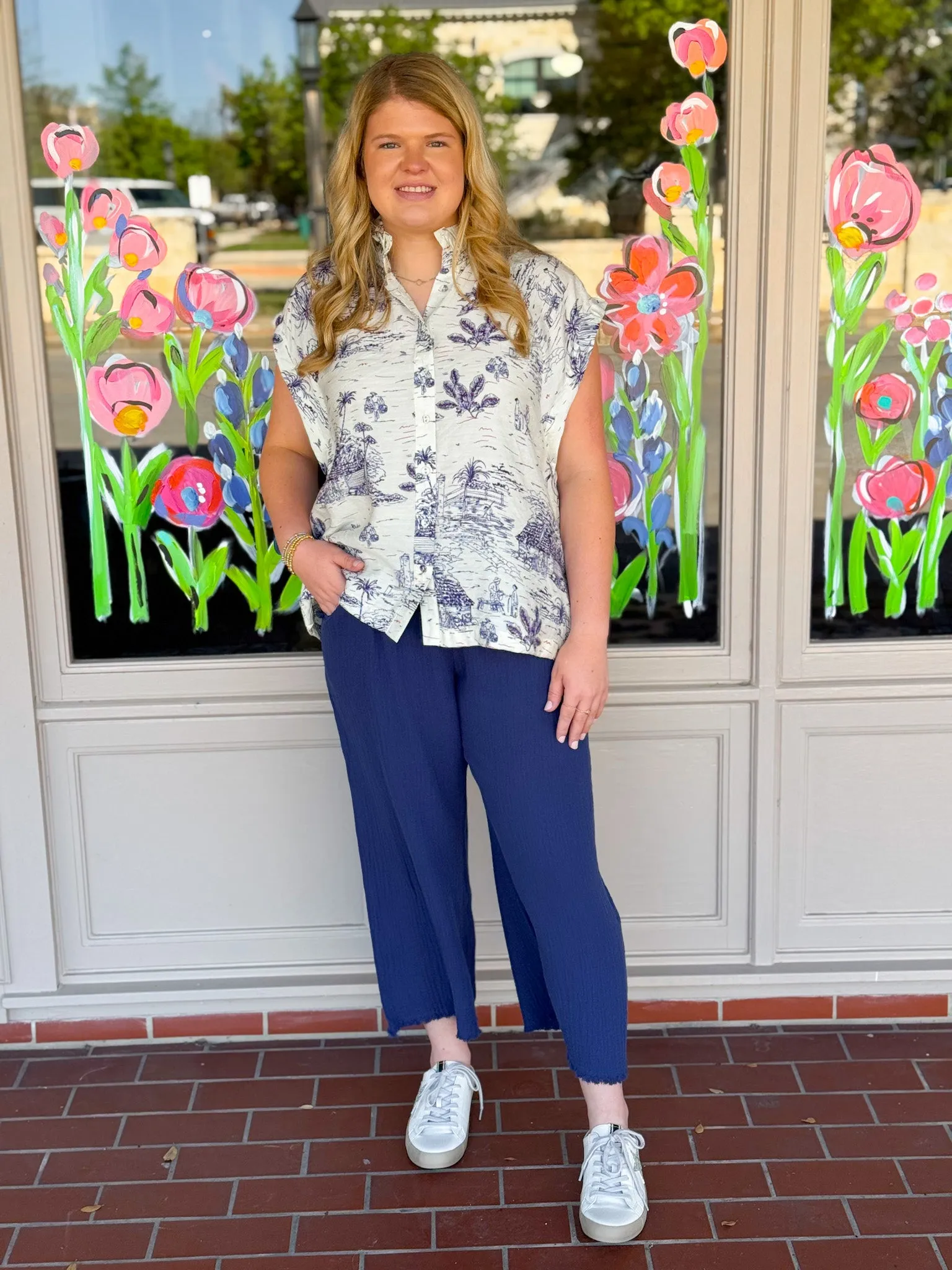 Denim Blue Gauze Pants