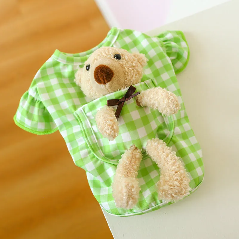 Dog Classic Plaid Clothes Puppy Shirt