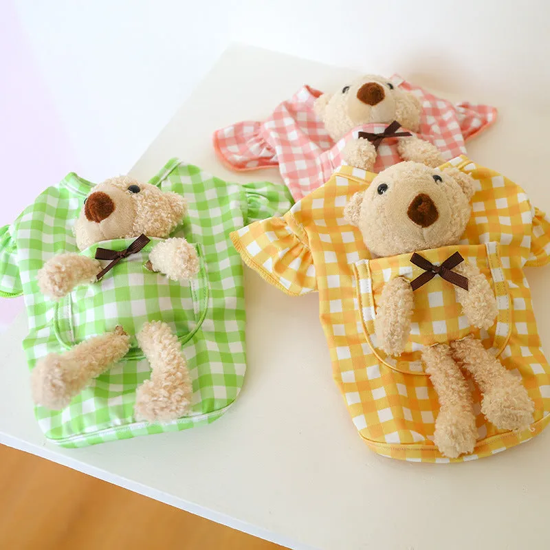 Dog Classic Plaid Clothes Puppy Shirt
