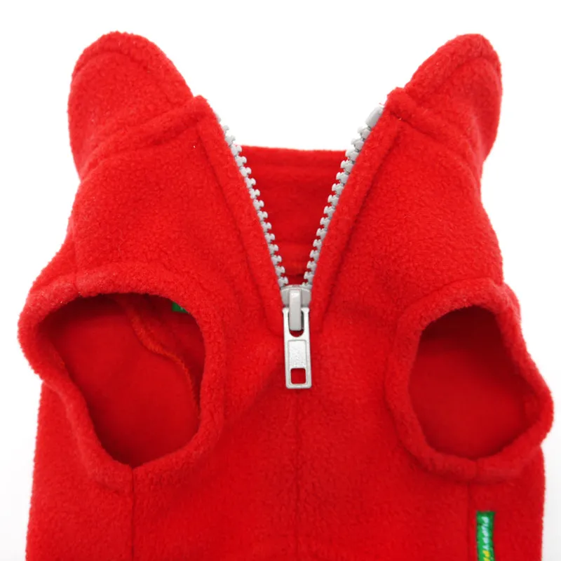 ESSENTIAL FLEECE DOG COAT VEST - RED
