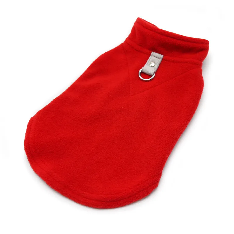 ESSENTIAL FLEECE DOG COAT VEST - RED