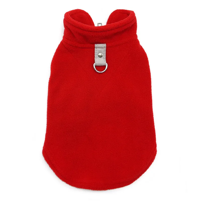 ESSENTIAL FLEECE DOG COAT VEST - RED