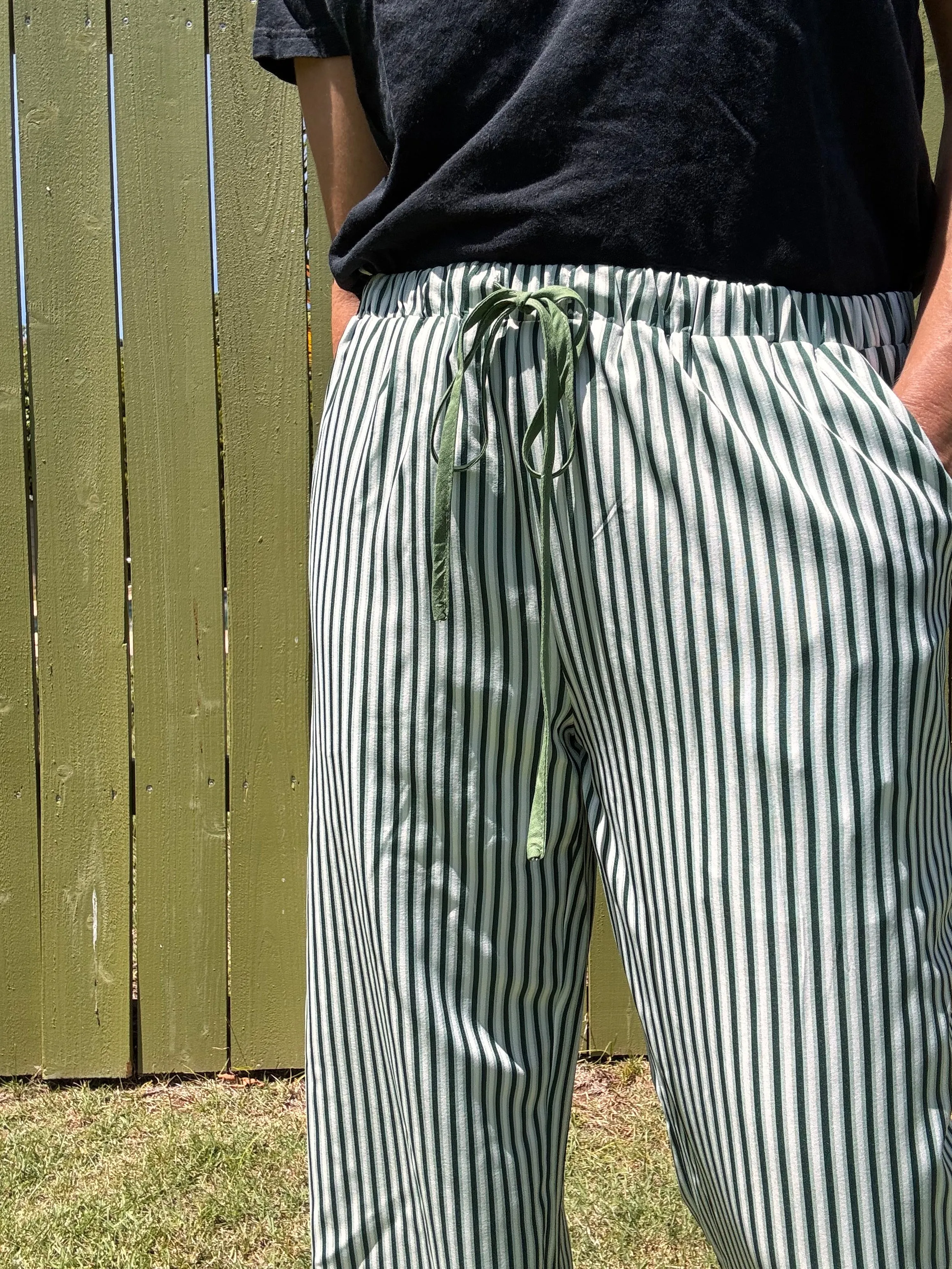 Evergreen Striped Wide Leg Pants