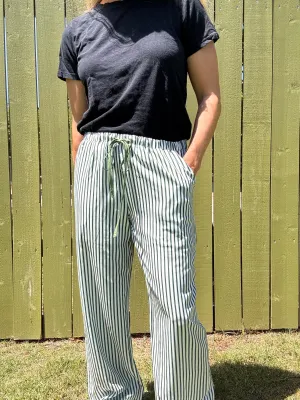 Evergreen Striped Wide Leg Pants