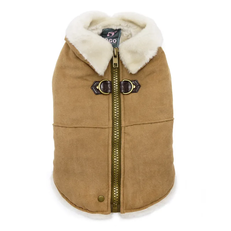 FURRY RUNNER BROWN DOG COAT
