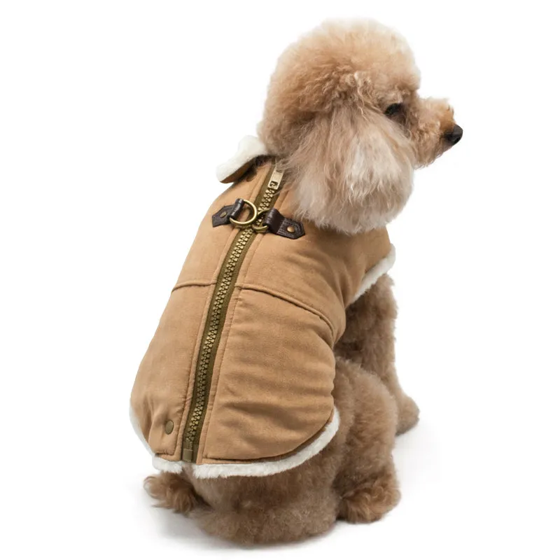 FURRY RUNNER BROWN DOG COAT