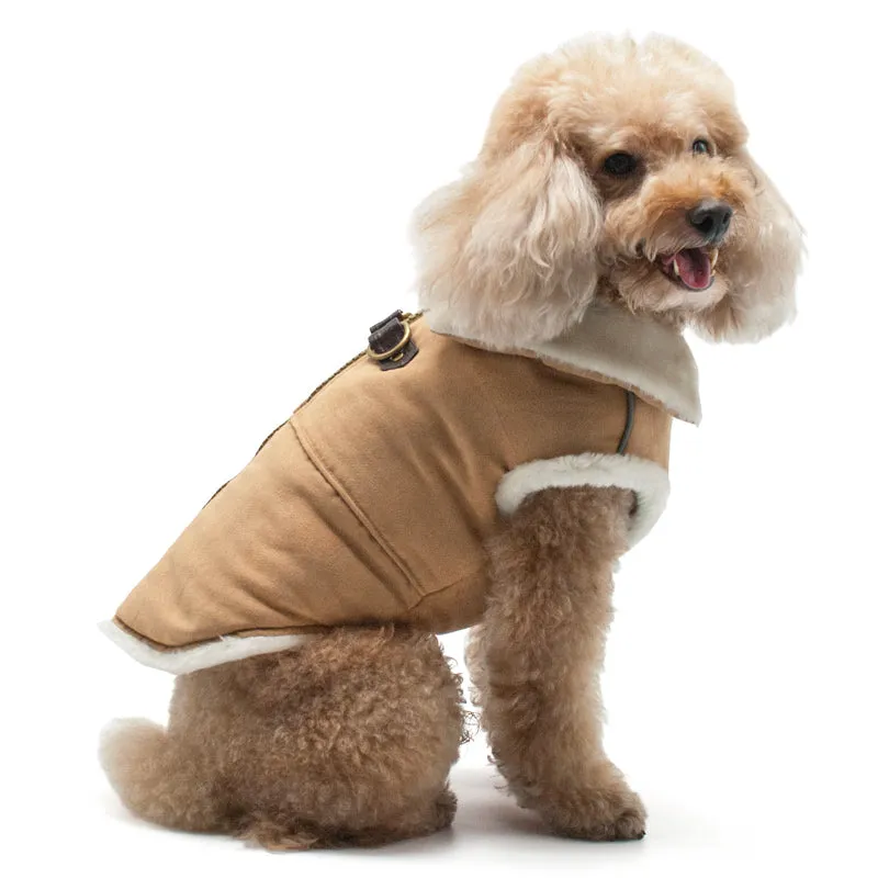 FURRY RUNNER BROWN DOG COAT