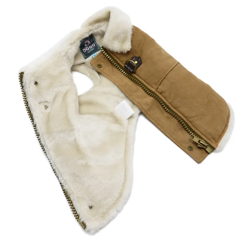 FURRY RUNNER BROWN DOG COAT