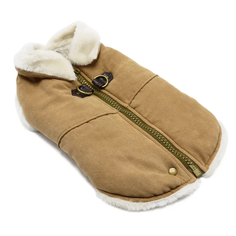 FURRY RUNNER BROWN DOG COAT