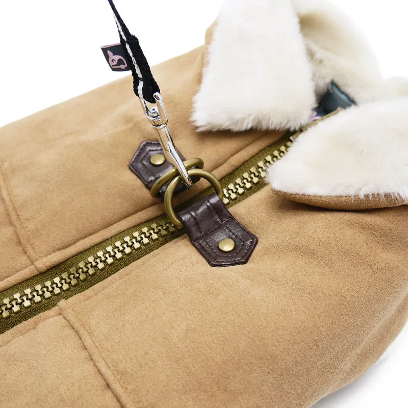 FURRY RUNNER BROWN DOG COAT
