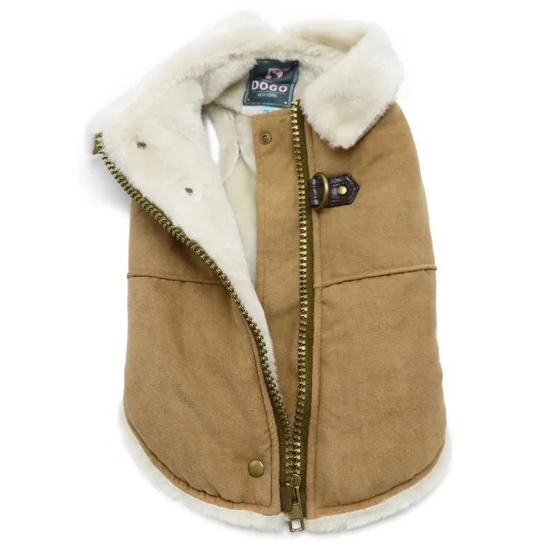 FURRY RUNNER BROWN DOG COAT