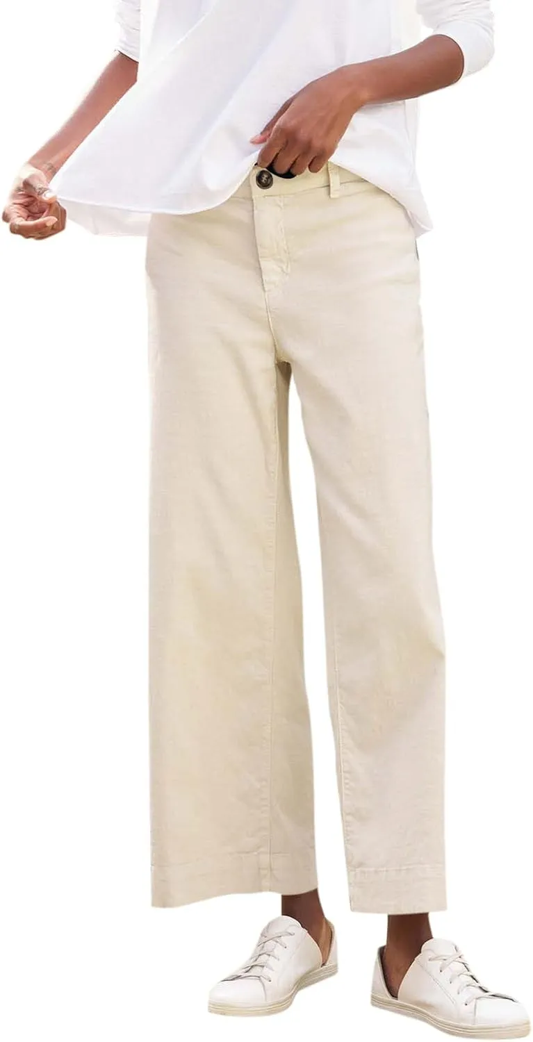 GOFULY Linen Pants for Women Casual Wide Straight Leg High Rise Casual Palazzo Pants 2025 Summer Solid Trousers with Pockets
