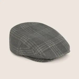 Hackett Bakerboy Windowpain Checkered Hat Green