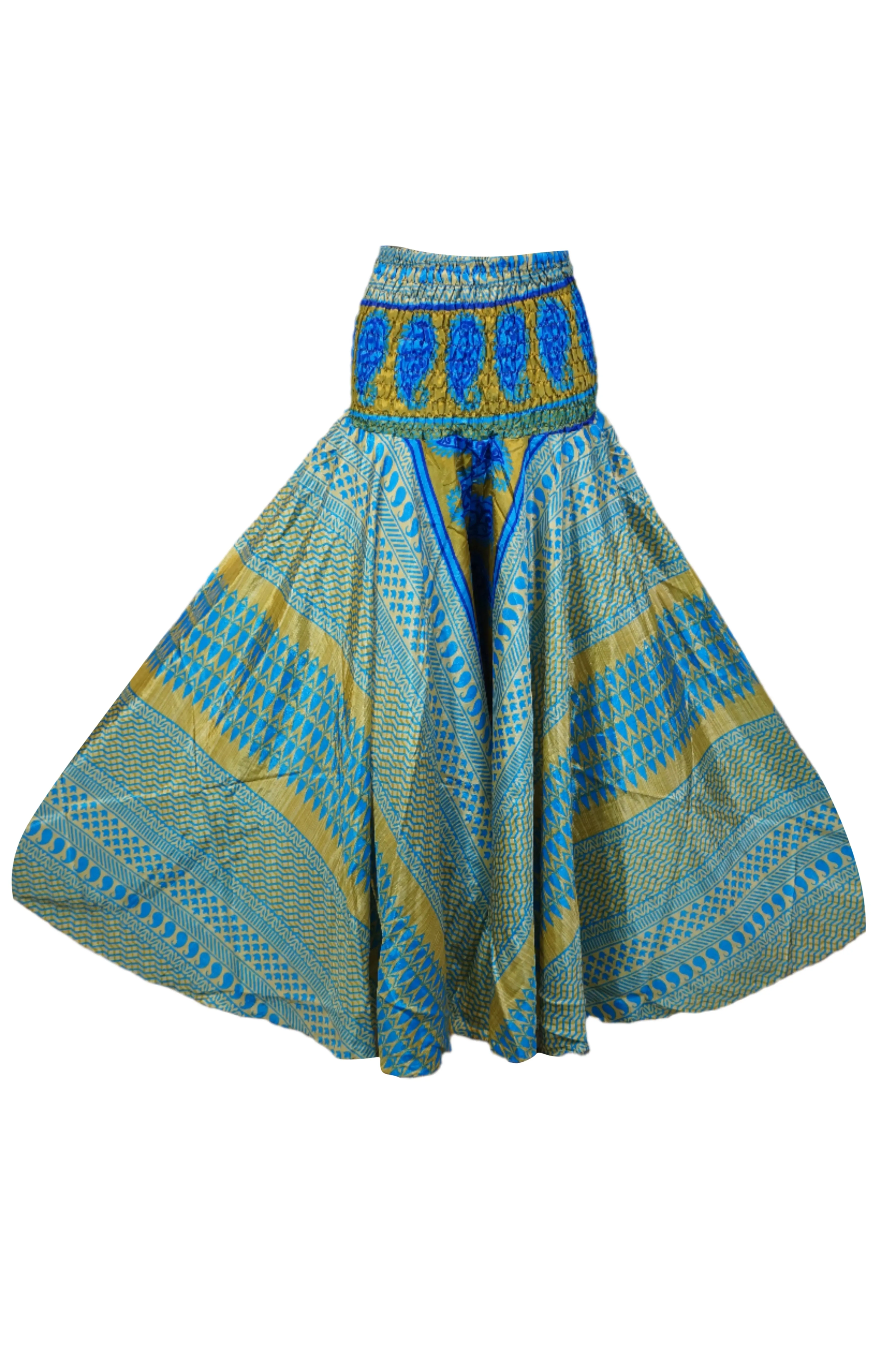 Handcrafted Sky Blue Boho Palazzo Pants – Breezy, Elegant & Wide-Leg Style SM