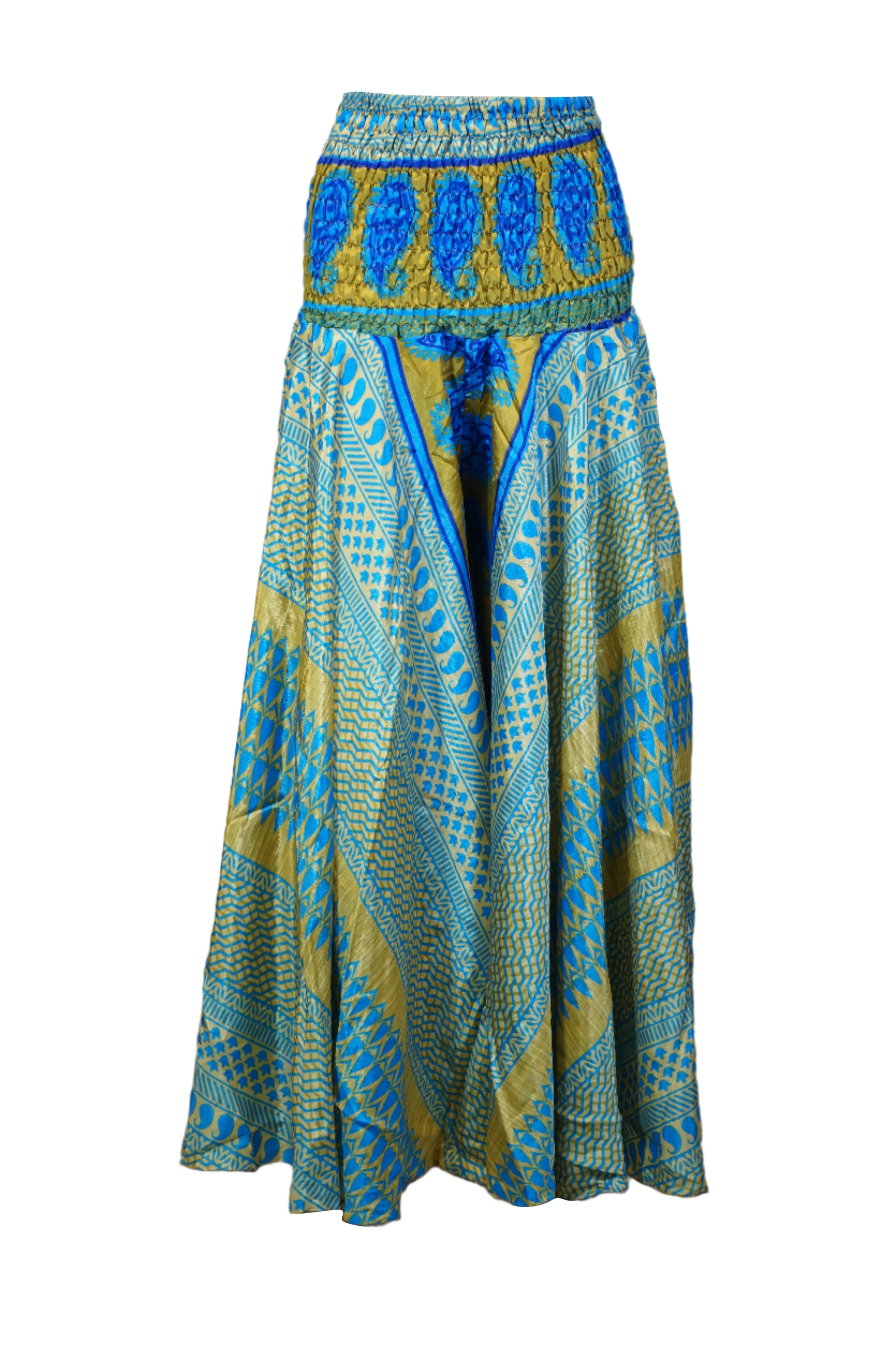 Handcrafted Sky Blue Boho Palazzo Pants – Breezy, Elegant & Wide-Leg Style SM