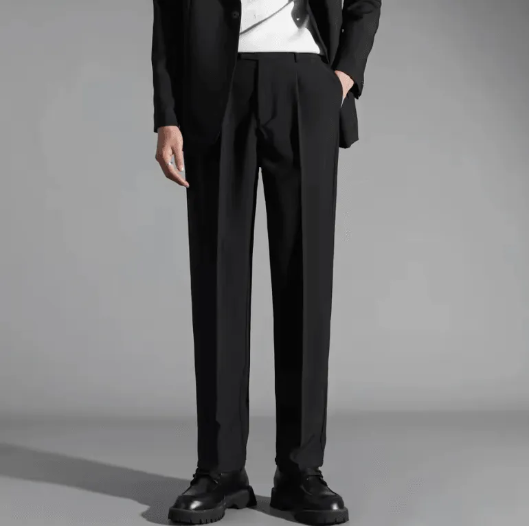 High-End Men’s Versatile Straight-Leg Loose-Fit Pants | Casual Suit Trousers