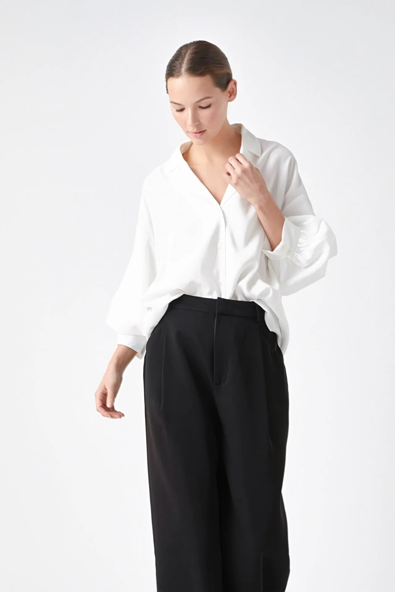 High-Waisted Suit Trousers