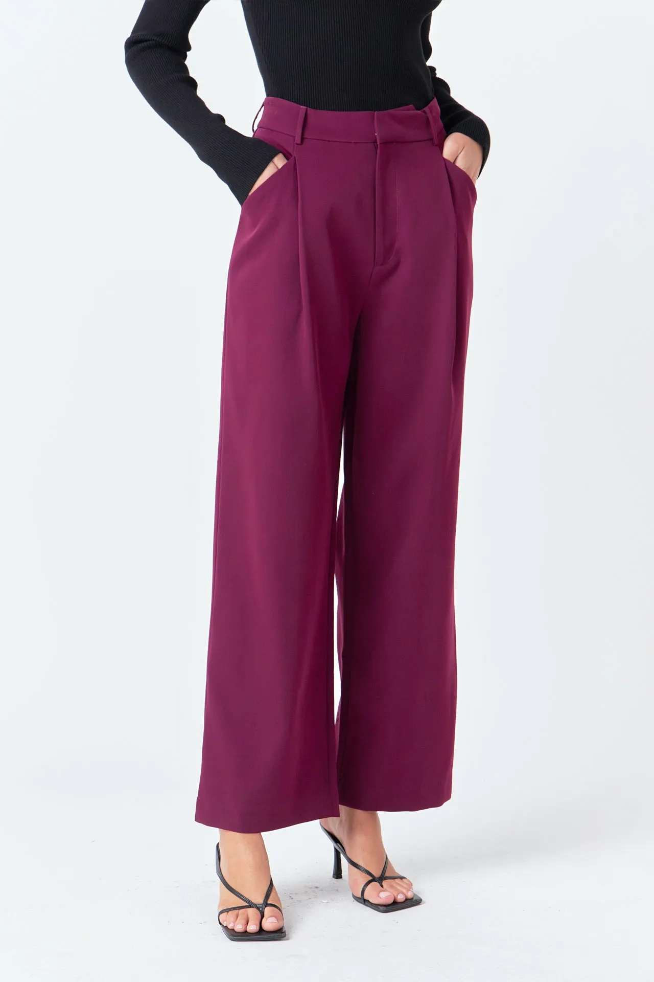 High-Waisted Suit Trousers