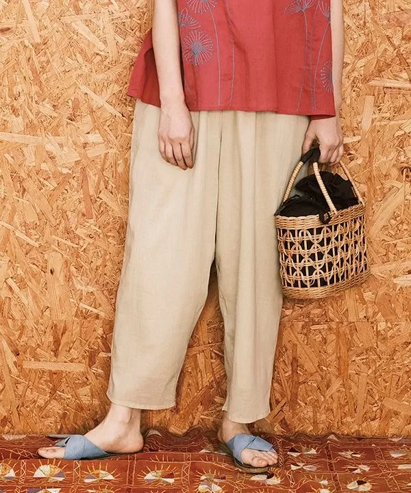 homage roses embroidered rough pants 25S499 [in stock around May].