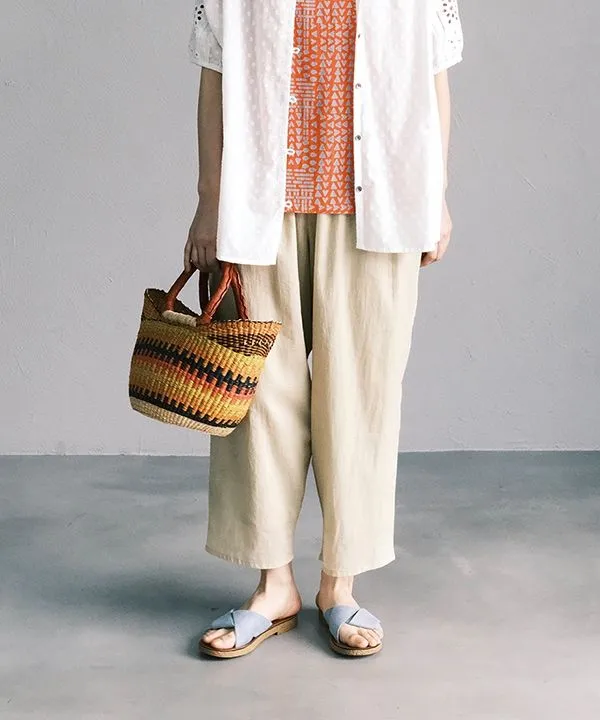 homage roses embroidered rough pants 25S499 [in stock around May].