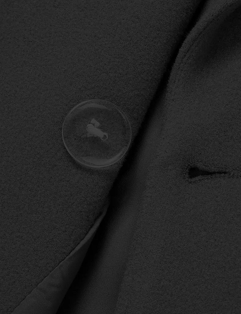 IDEALSANXUN Wool Coats for Women Fall Winter Dress Peacoat Long Trench Coat Double Breasted Blazer Jackets Overcoat