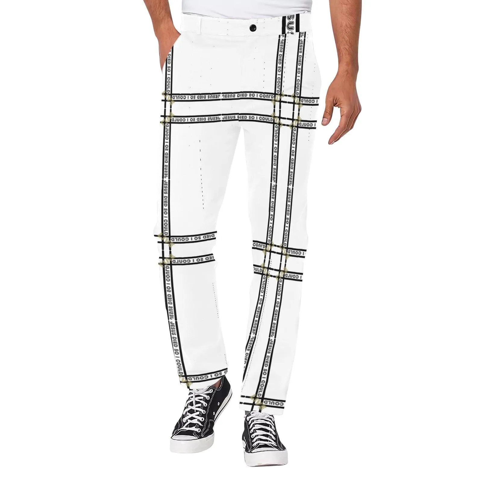 Jesus Died Urban Man Casual Trousers