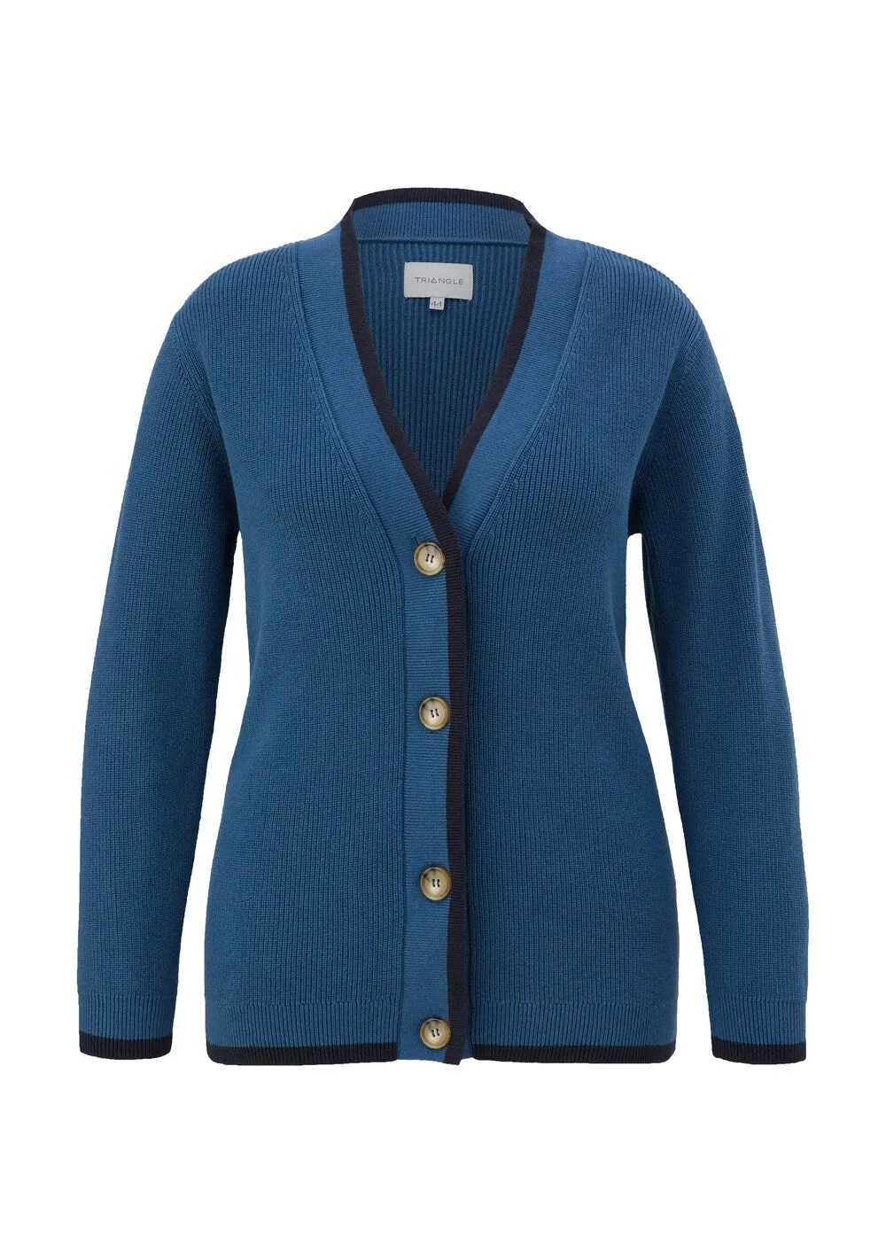 Knitted cardigan Triangle, blue