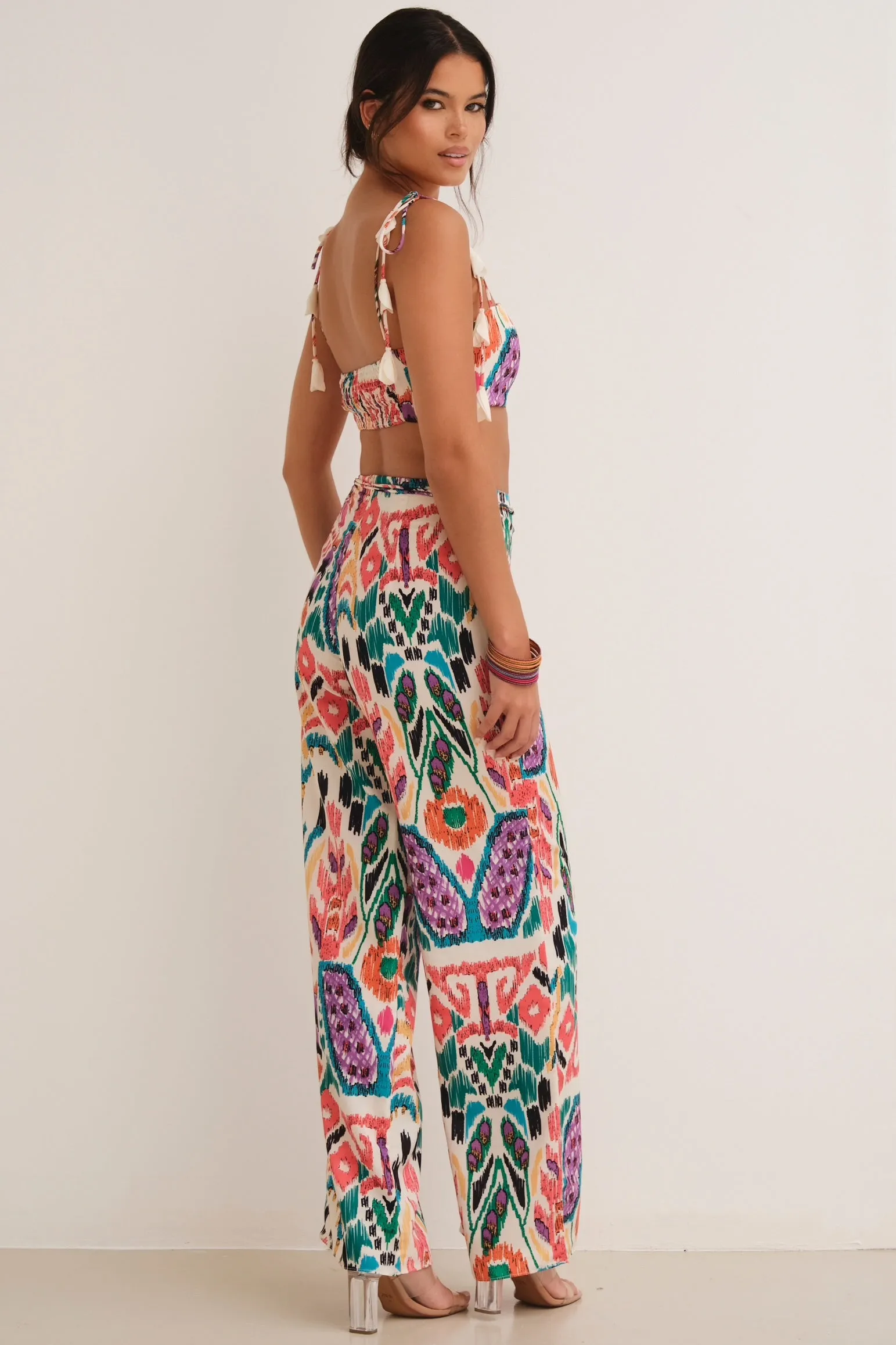 Koa Printed Co-ord CropTop & Pants Multi