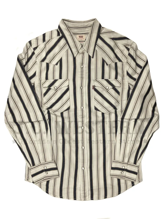 Levis 857450151 Mens Classic Western Standard Fit Shirt Arlo Stripe Cloud Dancer
