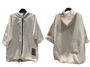 Lightweight Jacket With Hood And Zip Front One Size