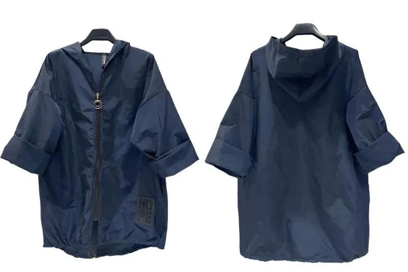Lightweight Jacket With Hood And Zip Front One Size